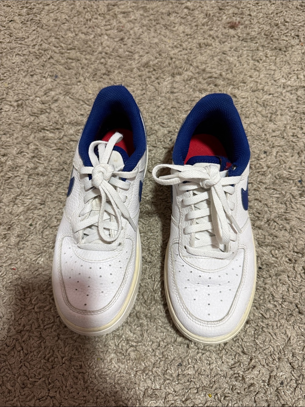 White and Blue  kids Athletic Sneakers